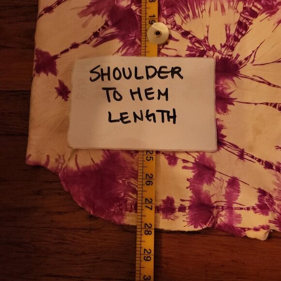 ALEXANDER WANG Tie Dye Genuine Leather Raw Hem Top - Picture 11 of 12